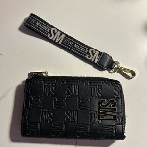Steve Madden Black Wristlet Wallet